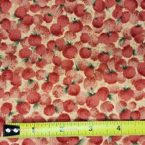 Quilting Craft Fabric Orange Cherries Fall Autumn Benartex Fat Quarter